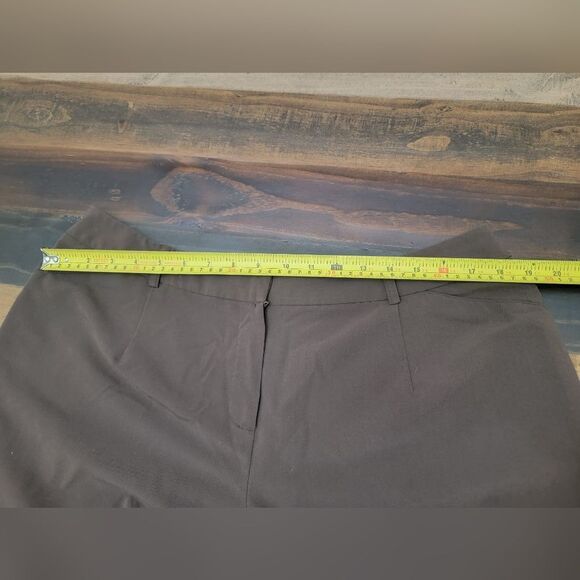 CATO Career Brown Capri Pants Comfy Fold Hem High Waisted Earthy Size 16W - Picture 6 of 8